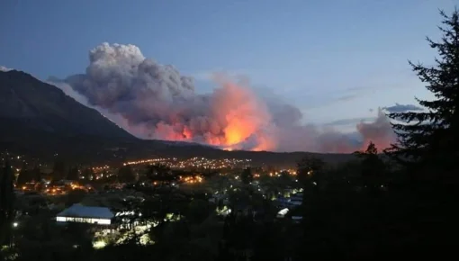 Chubut y Río Negro mantienen focos activos de incendio forestales