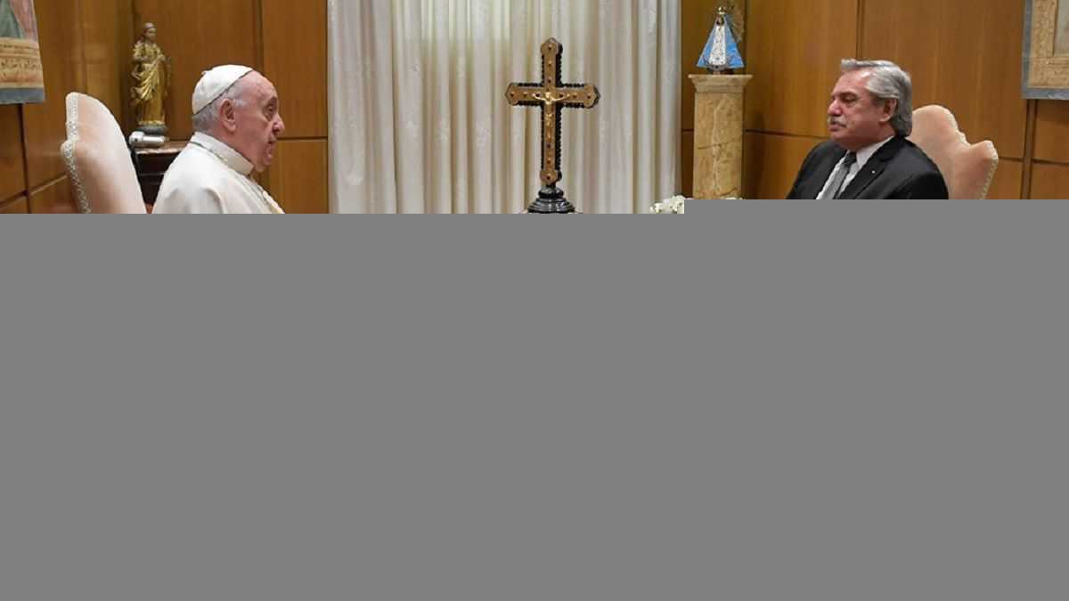 <p>Alberto Fernández y el papa Francisco en el Vaticano</p> (Télam)