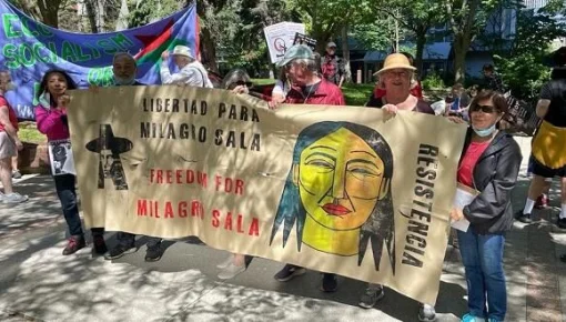 Le reclamaron a Morales por la libertad de Milagro Sala en Canadá