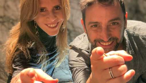 Irina Hauser y Ramiro Abrevaya, en el escenario del Morán