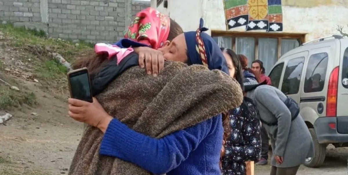 Las dos mujeres mapuches que fueron liberadas el día de ayer.