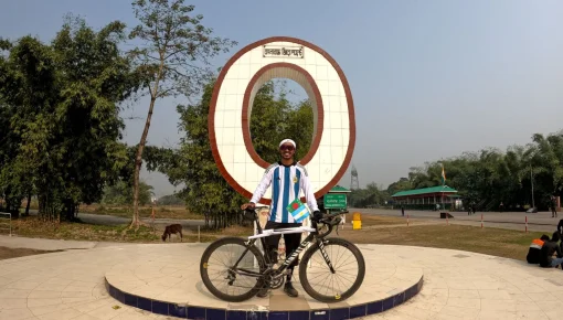 Los 1000 kilómetros de un bangladesí en honor a los 1000 partidos de Messi 