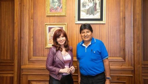 altText(Evo Morales se reunió con Cristina en el Senado)}