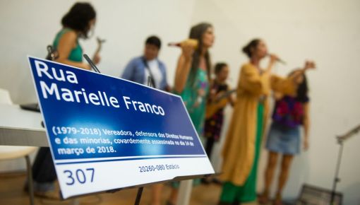 Homenaje a Marielle Franco en el Parque de la Memoria a 5 años de su asesinato