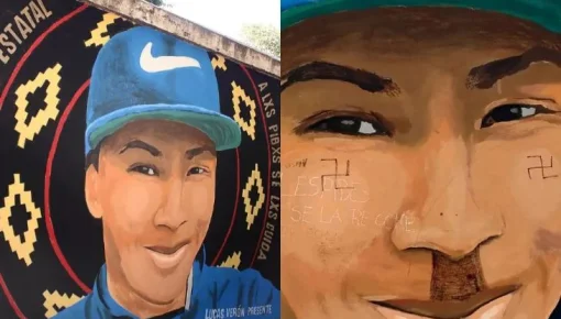 La Matanza: vandalizaron con simbología nazi un mural de Lucas Verón