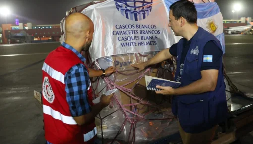 Arribó la ayuda humanitaria argentina para la población de Gaza