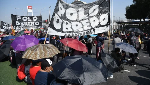 El Polo Obrero marcha por pago de aguinaldo y alimentos para comedores populares