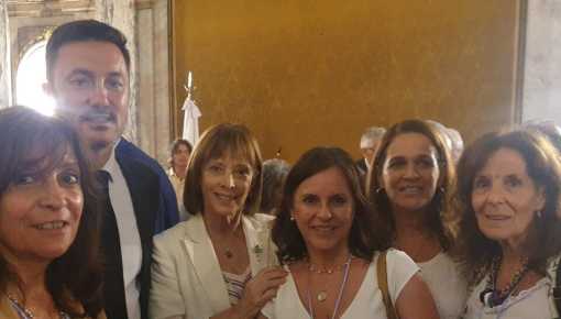 En la previa del 24 de marzo Petri posó junto a Pando y otras pro-genocidas