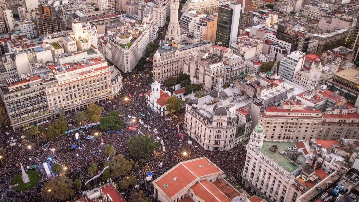 Registro de la histórica Marcha Universitaria Nacional de abril.