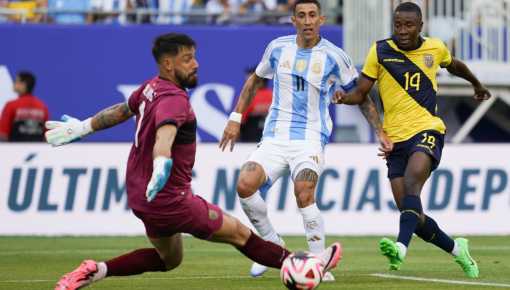 Sin brillar, Argentina fue superior a Ecuador y ganó con gol de Di María