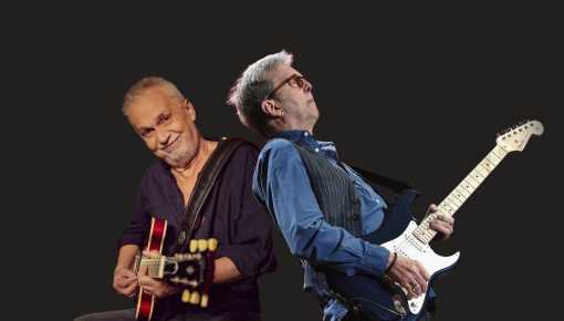 David Lebón, junto a Eric Clapton en Vélez