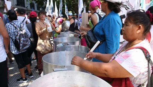 La UTEP protestó frente al Ministerio de Capital Humano