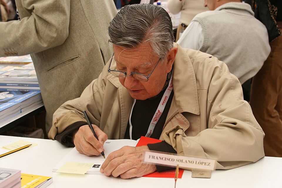 Solano López en la Feria de Lucca, Italia, en 2007