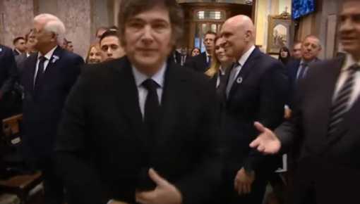 Milei se negó a saludar a Villarruel y a Macri en el Tedeum por el 25 de mayo