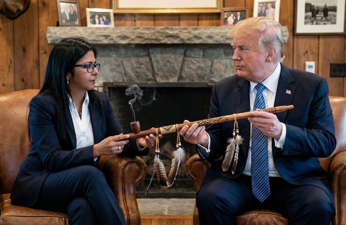 Delcy Rodríguez y un mensaje de paz y 'cooperación' con Washington