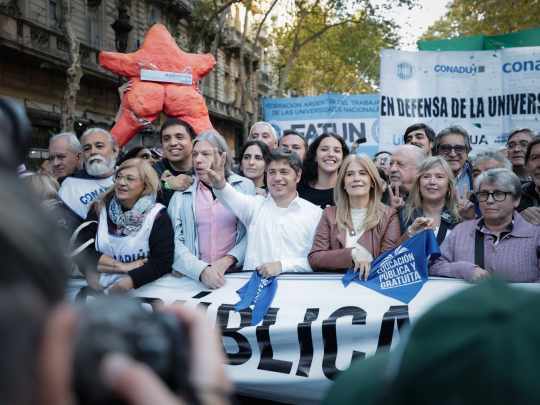 Kicillof en la marcha: 