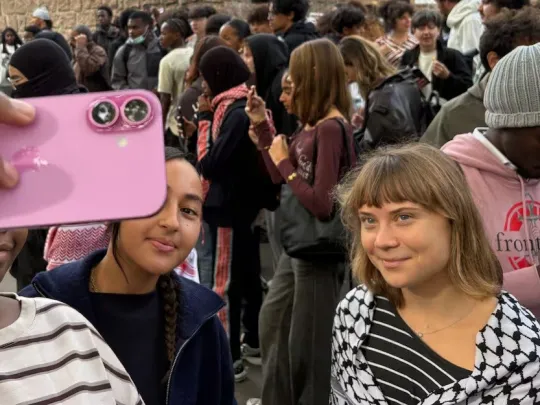 Greta Thunberg se suma a las protestas estudiantiles en Francia